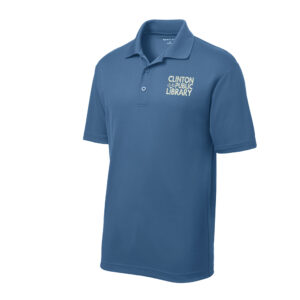 Clinton Public Library Sport-Tek PosiCharge RacerMesh Polo Men-Dawn Blue