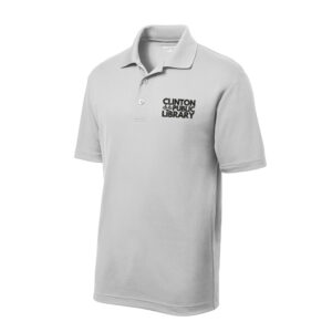 Clinton Public Library Sport-Tek PosiCharge RacerMesh Polo Men-Silver