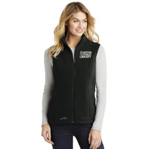 Clinton Public Library Eddie Bauer – Ladies Fleece Vest jacket-Black