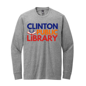 Clinton Public Library Unisex District Perfect Blend CVC Long Sleeve Tee-Grey Frost