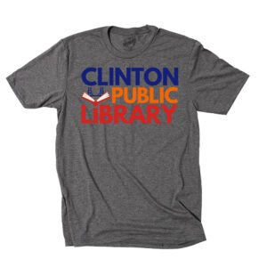 Clinton Public Library Unisex Premium Short Sleeve Tee-Grey Frost