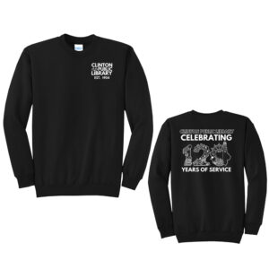 Clinton Public Library Unisex Fleece Crewneck Sweatshirt-Black