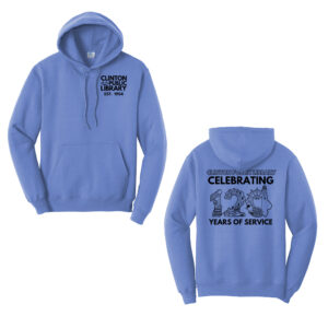 Clinton Public Library Unisex Fleece Hooded Sweatshirt-Carolina