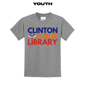 Clinton Public Library Youth Short Sleeve Tee-Athletic Heather