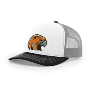 EV River Hawks Richardson Pro Crown Mesh Back Adjustable Tri Color back cap-White/Aluminum/Black