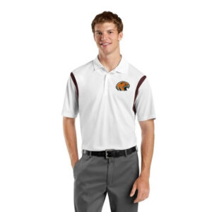 EV River Hawks Sport-Tek Men Blocked Micropique Sport-Wick Polo-White/Black