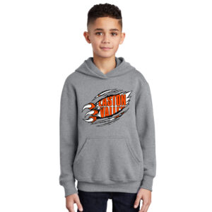 EV River Hawks Youth Fleece Hooded Sweatshirt-Athletic Heather