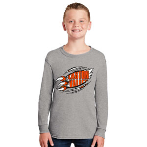 EV River Hawks Youth Cotton Long Sleeve Tee-Grey