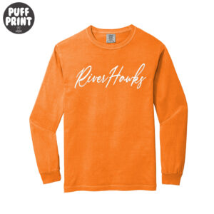 EV River Hawks Unisex Comfort Colors Heavyweight Ring Spun Long Sleeve Tee-Burnt Orange