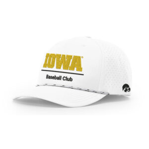 Iowa Baseball Club Richardson Laser PERF Performance Rope Cap-White/White/Black