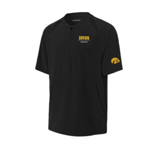 Iowa Baseball Club Sport-Tek Adult Repeat 1/2-Zip Short Sleeve Jacket-Black