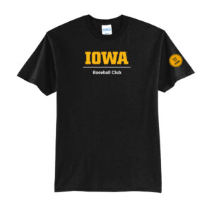 Iowa Baseball Club Unisex Short Sleeve Tee-Black