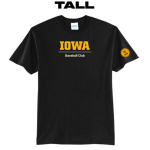 Iowa Baseball Club Tall Short Sleeve Tee-Black