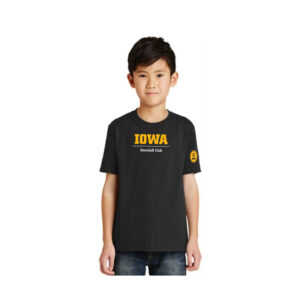 Iowa Baseball Club Youth Short Sleeve Tee-Black