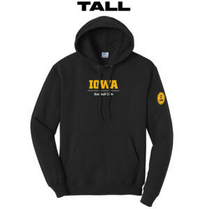 Iowa Baseball Club Tall Hooded Sweatshirt-Black