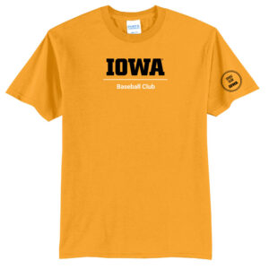 Iowa Baseball Club Unisex Short Sleeve Tee-Gold