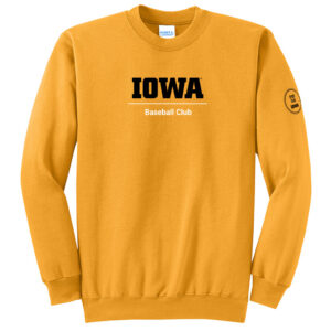 Iowa Baseball Club Unisex Core Fleece Crewneck Sweatshirt-Gold