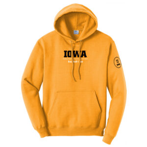 Iowa Baseball Club Unisex Fleece Hooded Sweatshirt-Gold