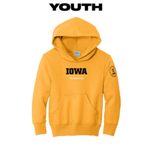 Iowa Baseball Club Youth Fleece Hooded Sweatshirt-Gold