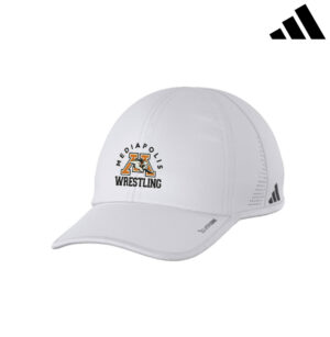 Mediapolis Wrestling Adidas Superlite 3 Team Cap – WHITE