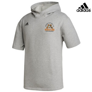 Mediapolis Wrestling Adidas ICON short sleeve hoodie – Medium Grey Heather