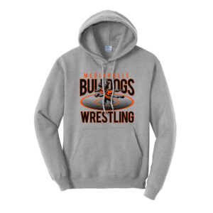 Mediapolis Wrestling Unisex Fleece Hooded Sweatshirt-Grey