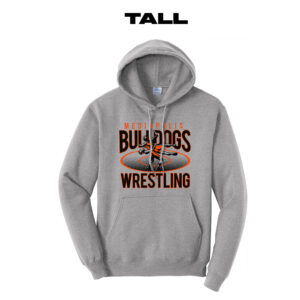 Mediapolis Wrestling Tall Fleece Hooded Sweatshirt-Athletic heather