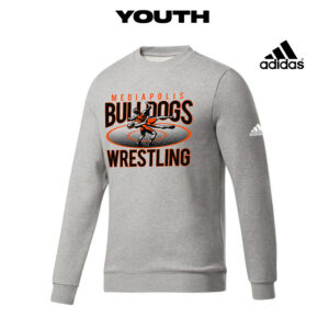 Mediapolis Wrestling Adidas YOUTH Fleece Crewneck Sweatshirt- MedGrey Heather