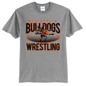 Mediapolis Wrestling Unisex Short Sleeve Tee-Athletic Heather