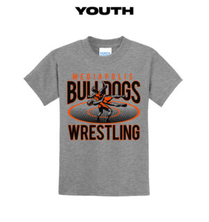 Mediapolis Wrestling Youth Short Sleeve Tee-Athletic heather