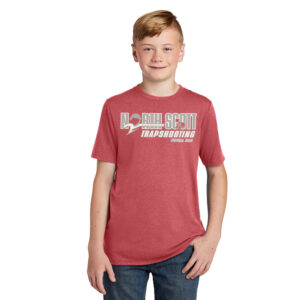 NS Trapshooting Rah Rah  Youth Perfect Tri blend Tee-Red Frost