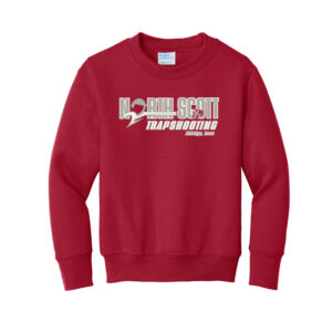 NS Trapshooting Youth Crewneck Sweatshirt-Red