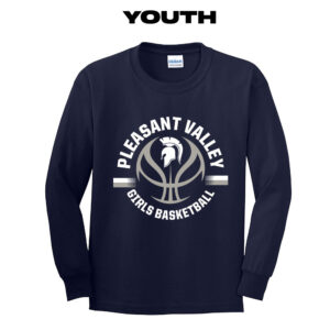 PV Girls BB Youth Long Sleeve Tee-Navy