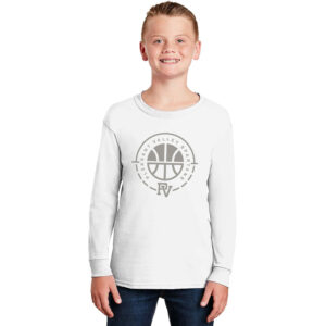 PV Girls BB Youth Cotton Long Sleeve Tee-White