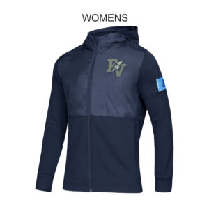 PV Lightning BB adidas Custom Color Women’s Game Mode Full Zip Jacket w/Hood-Collegiate Navy/Light Blue