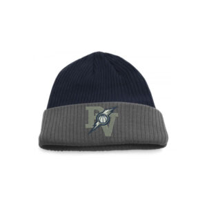 PV Lightning BB Rib Knit Cuffed Beanie-Navy/Grey