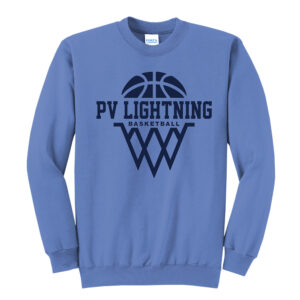 PV Lightning BB Unisex Fleece Crewneck Sweatshirt-Carolina Blue