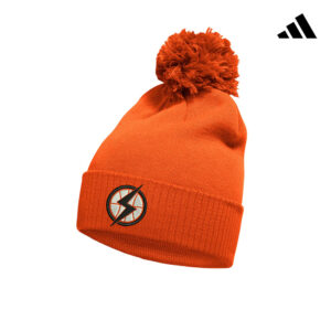 QC Shockers BB Adidas Cuffed Pom Beanie-Orange