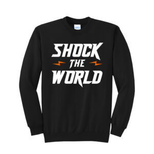 QC Shockers BB Unisex Fleece Crewneck Sweatshirt-Black