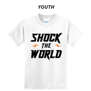 QC Shockers BB Youth Short Sleeve Tee-White