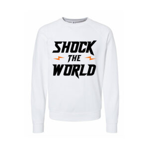 QC Shockers BB Independent Trading Co. – Icon Unisex Lightweight Loopback Terry Crew-White