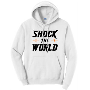 QC Shockers BB Unisex Fleece Hooded Sweatshirt-White