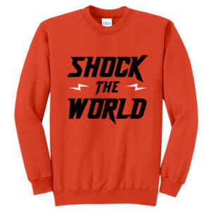 QC Shockers BB Unisex Fleece Crewneck Sweatshirt-Orange