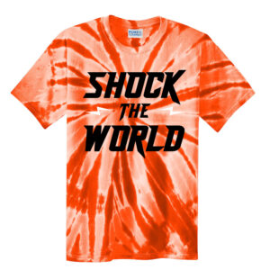 QC Shockers BB Unisex Essential Tie-Dye Tee-orange