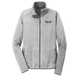 Rastrellis Men Port Authority Sweater Fleece Jacket-Grey Heather