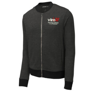 VIM Sport-Tek Men Lightweight French Terry Bomber-heather Black