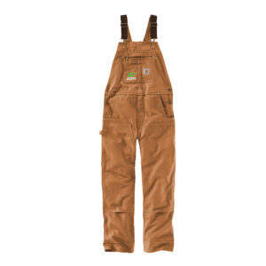 ADM Clinton Carhartt Duck Unlined Bib Overalls-Carhartt Brown