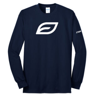 ADM Clinton Unisex Cotton Long Sleeve Tee-Navy