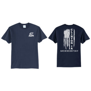 ADM Clinton Unisex Short Sleeve Tee-Navy