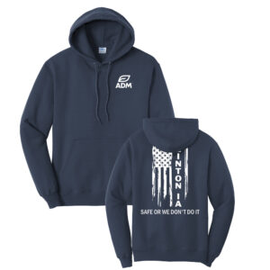 ADM Clinton Tall Fleece Hooded Sweatshirt-Navy